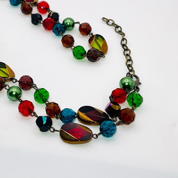 Gorgeous Vintage Long Strand Glass Beads in Vibrant Jewel Tone Colors - Picture 13 of 16